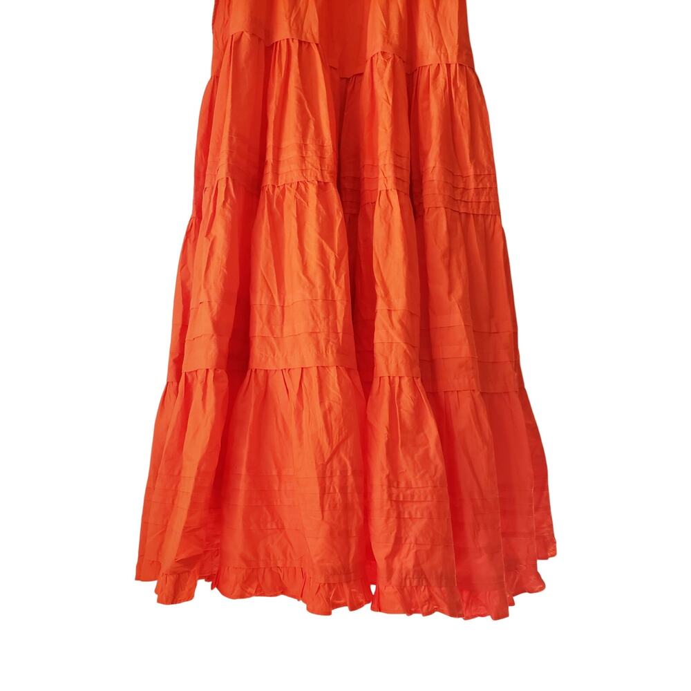 Ulla Johnson Claribel Midi Dress Poppy Orange Cot… - image 3